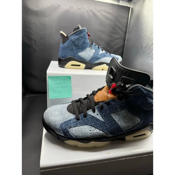 Jordan 6 Retro Denim Sneakers - Size 9.5M - Picture 2 of 10